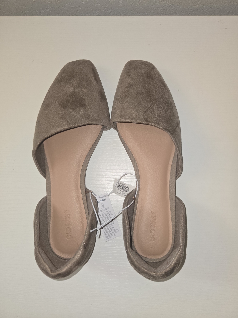 Old Navy D'Orsay Flats in Taupe Suede